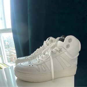 Jimmy choo white high top sneakers